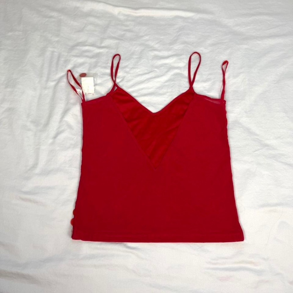 Deadstock Vintage y2k NWT red sparkly sequin fairy tank top - Picture 4 of 5